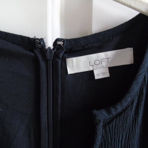 LOFT Dress Black Tiered Small Tall New Never Worn - Picture 5 of 9